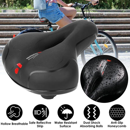 Comfortable Bike Seat Water Resistant MTB Bicycle Padded Saddle