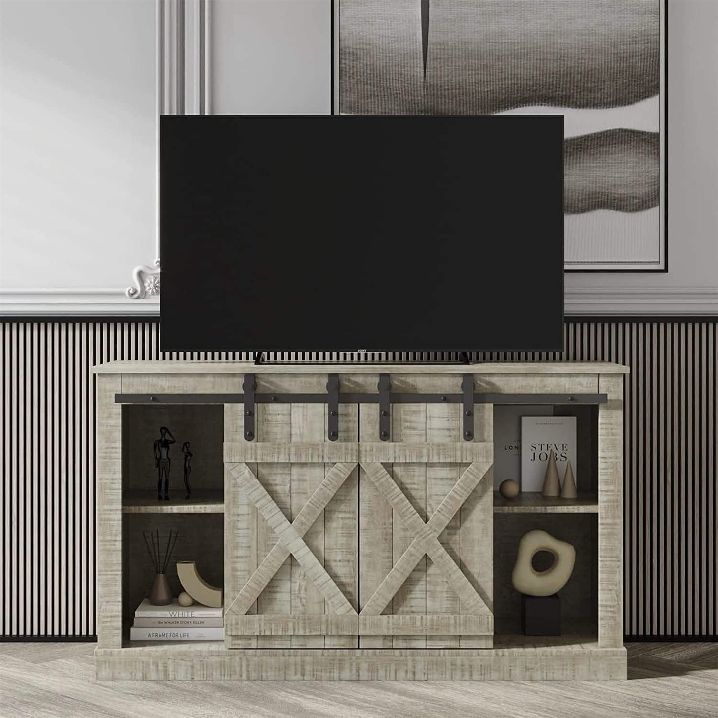 Console Table TV Cabinet with Locker