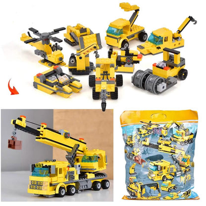 Construction Truck Building Blocks City Building Bricks Set