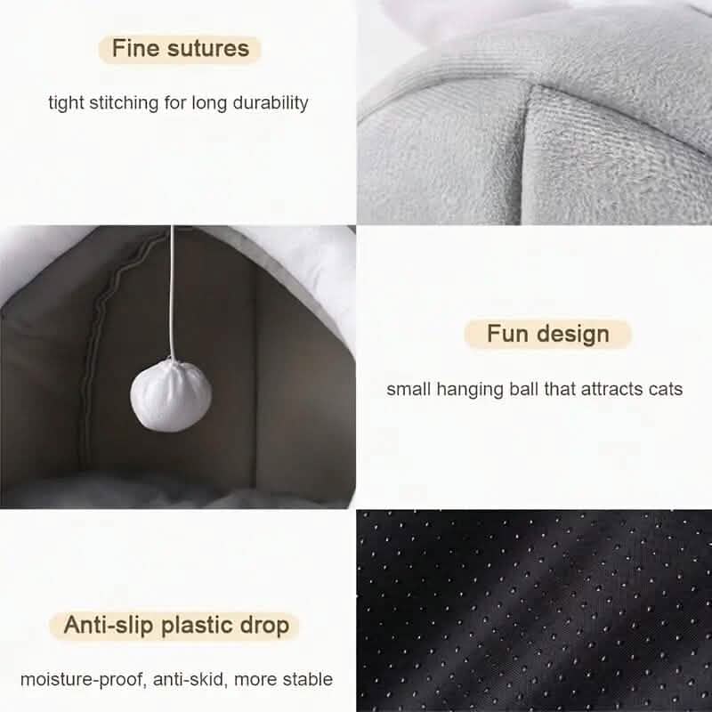 Contemporary Polyester Fiber Cat Bed