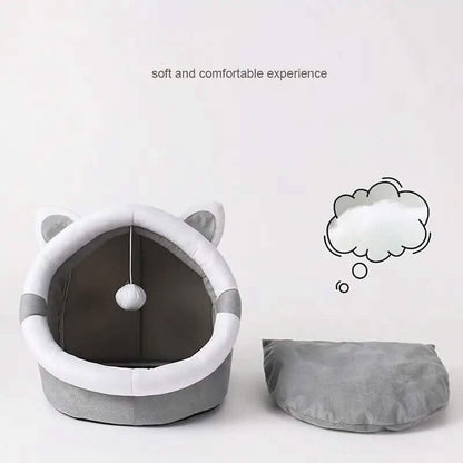 Contemporary Polyester Fiber Cat Bed
