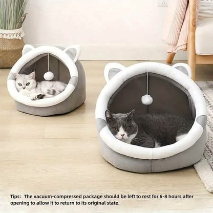 Contemporary Polyester Fiber Cat Bed