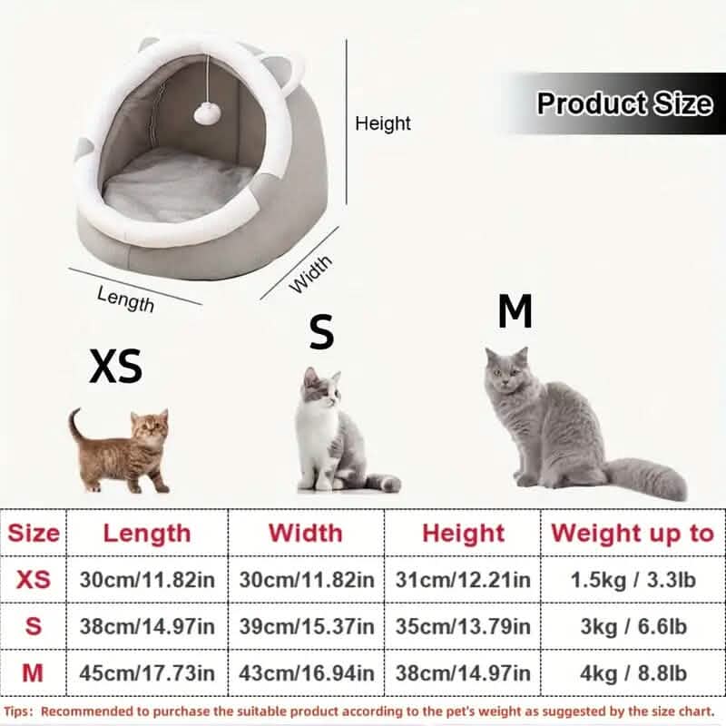 Contemporary Polyester Fiber Cat Bed