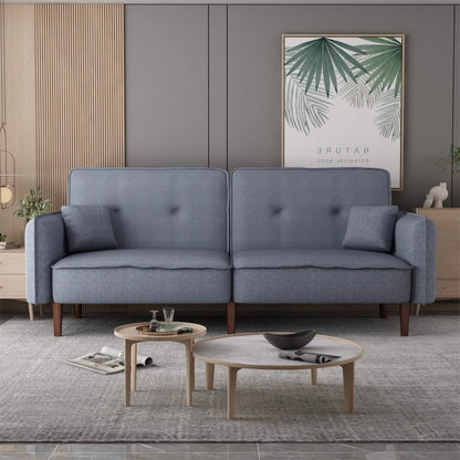 Convertible Futon Sofa Bed with 2 Pillows
