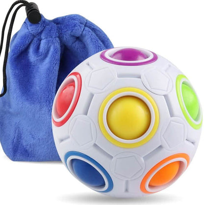 Coogam Rainbow Puzzle Ball with Pouch Color-Matching Puzzle Game