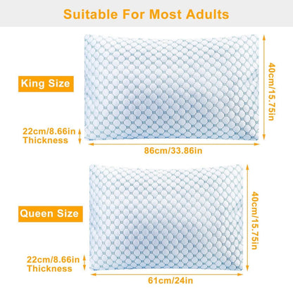 Cooling Memory Foam Pillow Ventilated with Cooling Gel Infused Memory Foam