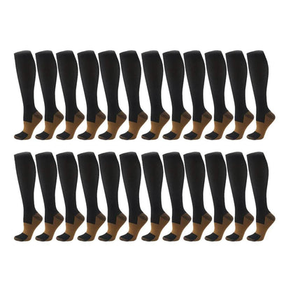 Copper Compression Socks 20-30mmHg Graduated Support L/XL for Men and Women