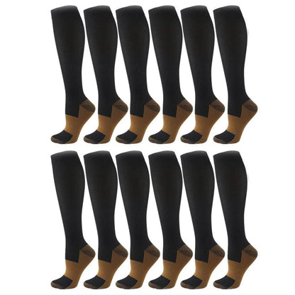 Copper Compression Socks 20-30mmHg Graduated Support L/XL for Men and Women