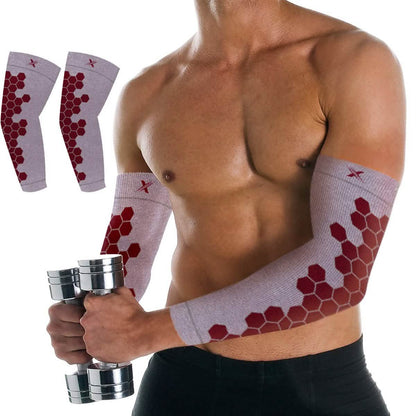 Copper Infused Arm Compression Elbow Support Sleeves