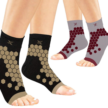 Copper-Infused Plantar Fasciitis Ankle Support Foot Sleeves