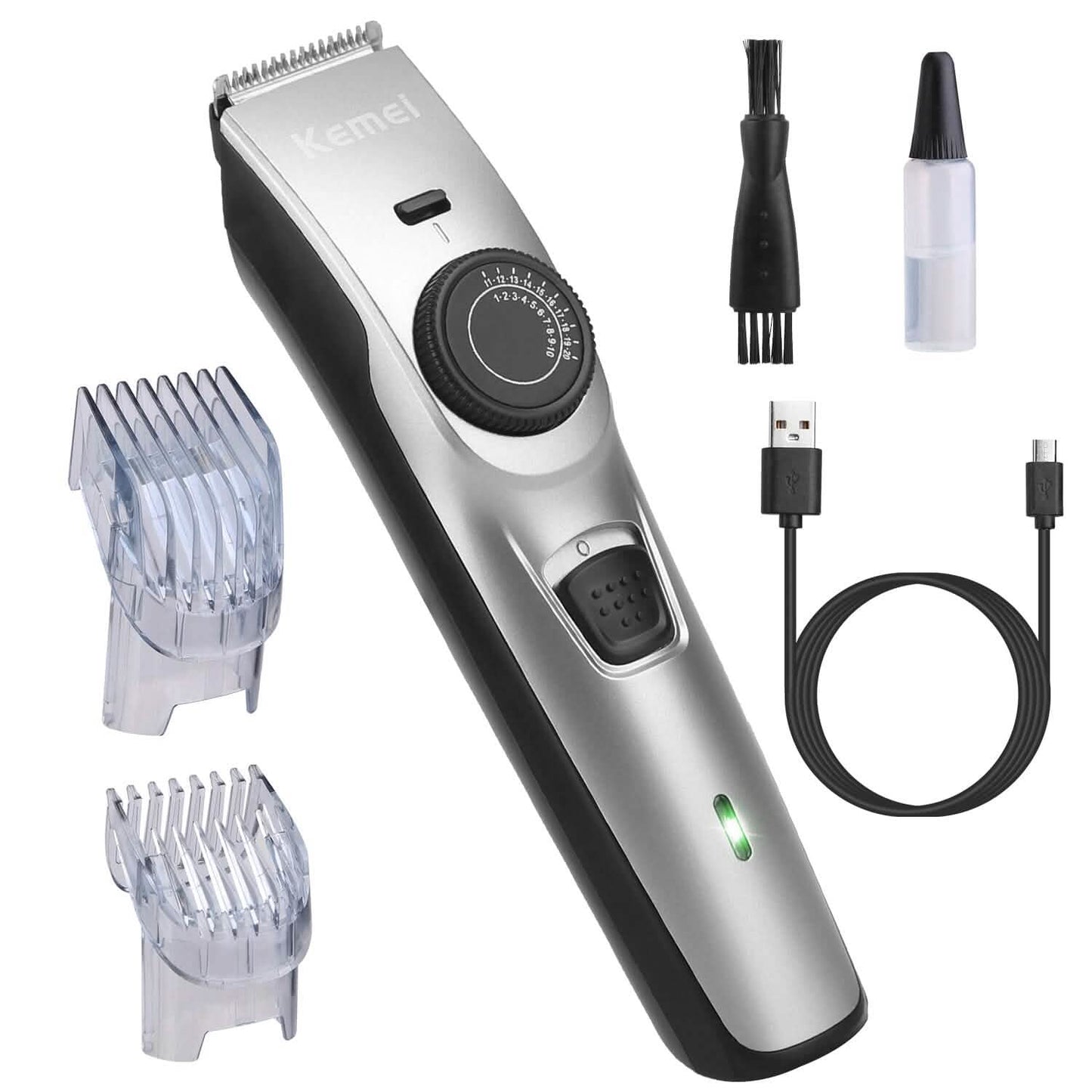 Cordless Beard Trimmer USB Rechargeable Beard Grooming Kit