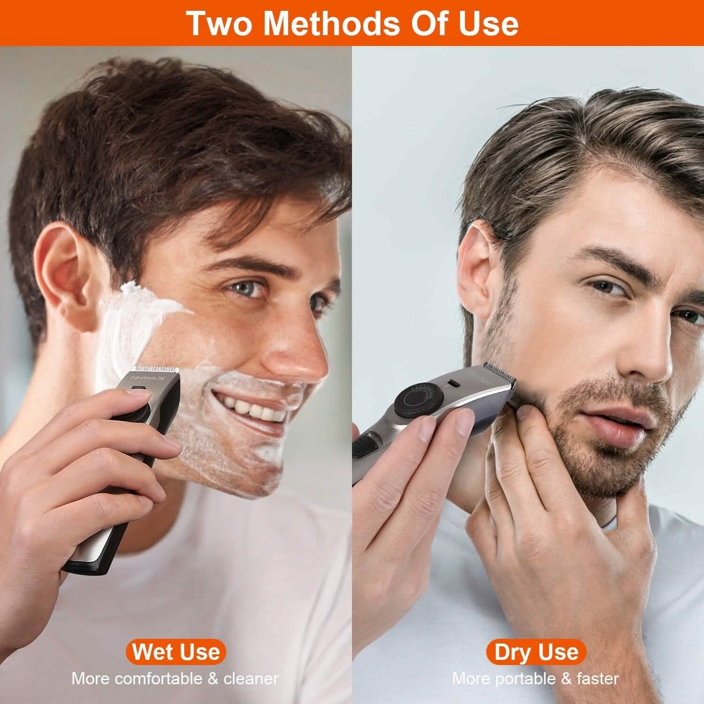 Cordless Beard Trimmer USB Rechargeable Beard Grooming Kit