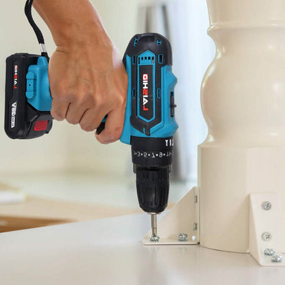 Cordless Drill Set with 2 Pieces 8V Batteries and Charger 2 Variable Speed 3/8In Keyless Chuck