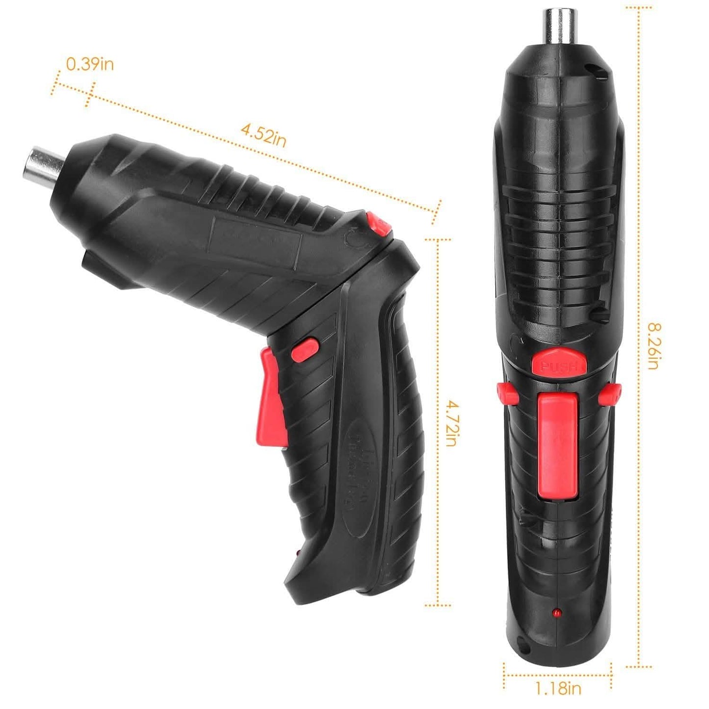 Cordless Electric Screwdriver Set with LED Work Light USB Rechargeable