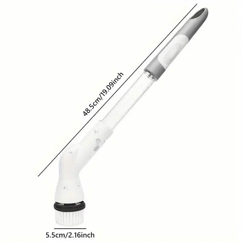 Cordless Electric Spin Scrubber with 6 Brush Heads and Adjustable Long Handle