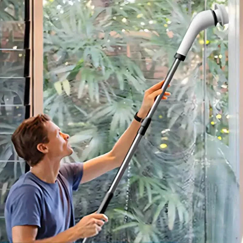 Cordless Power Spinning Cleaner Brush - 8 Replaceable Brush Heads