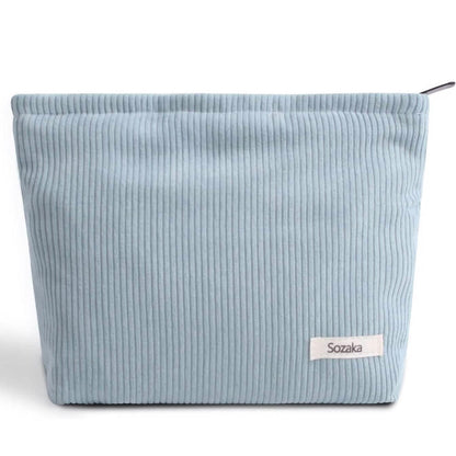 Corduroy Travel Makeup Bag, Large Capacity Travel Wash Bag