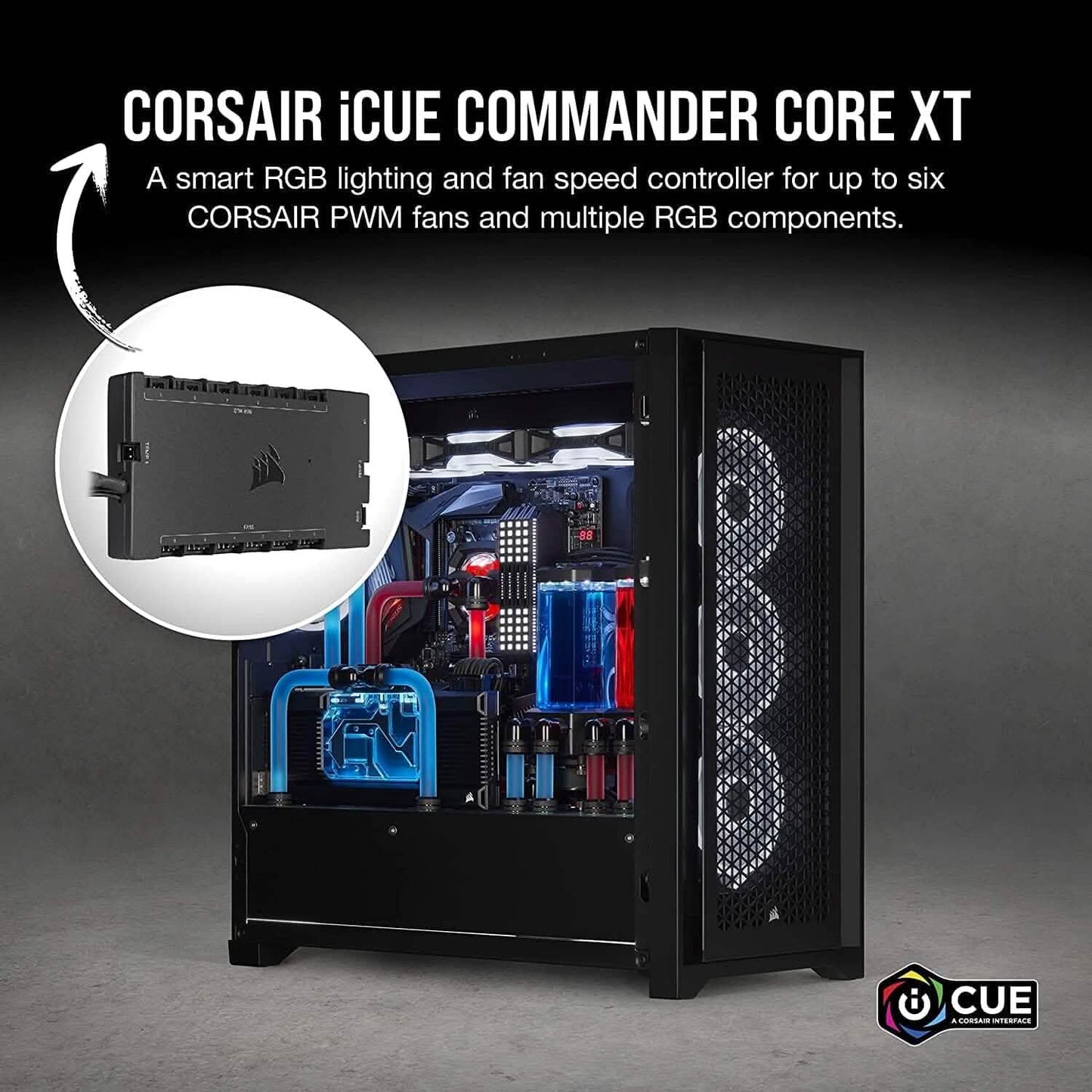 CORSAIR iCUE COMMANDER CORE XT, Digital Fan Speed and RGB Lighting Controller  (Refurbished)