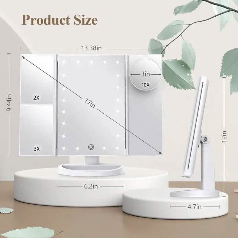 Cosmetic Mirror with Lights and 10X Magnification