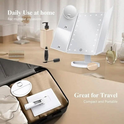 Cosmetic Mirror with Lights and 10X Magnification