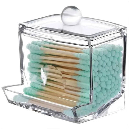 Cotton Swab Holder Cotton Ball Dispenser Organizer Clear  Storage Containers