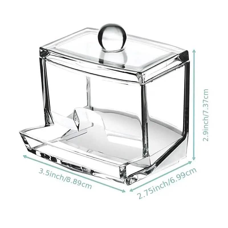 Cotton Swab Holder Cotton Ball Dispenser Organizer Clear  Storage Containers