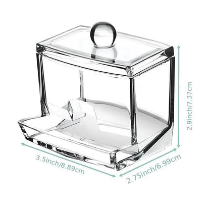 Cotton Swab Holder Cotton Ball Dispenser Organizer Clear  Storage Containers