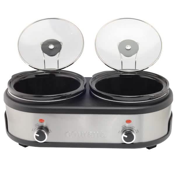 Courant 2.5 QT Double Slow Cooker - Stainless Steel