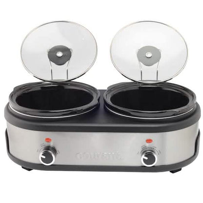 Courant 2.5 QT Double Slow Cooker - Stainless Steel