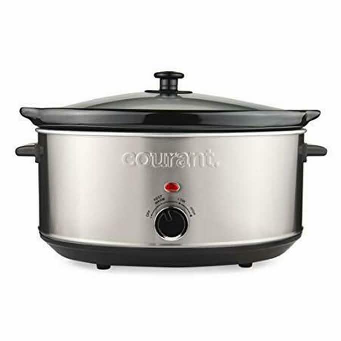 Courant Oval Slow Cooker Crock with Easy Options 7 Quart