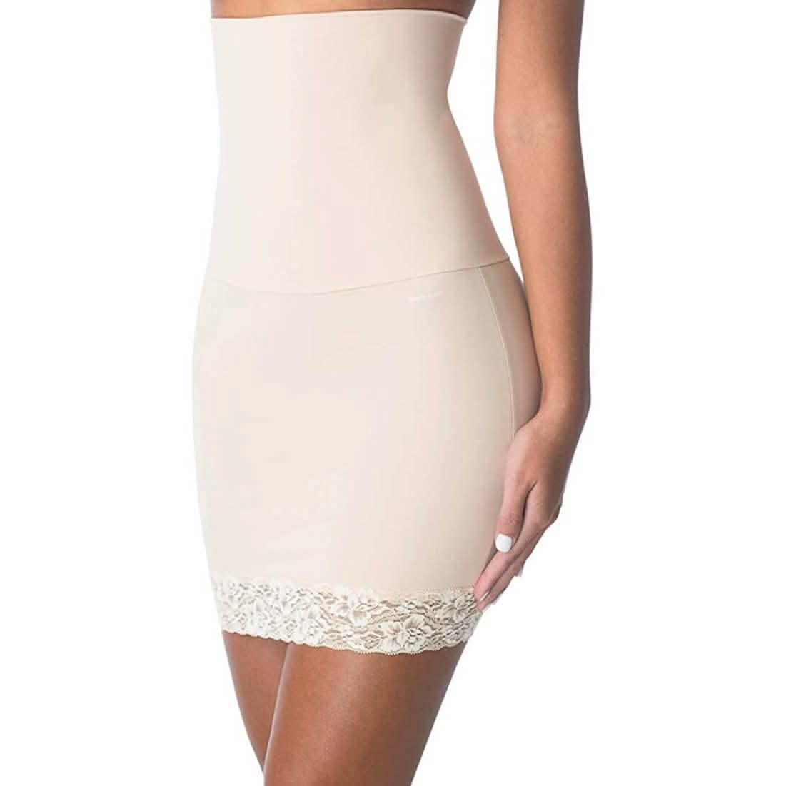 Cover Girl Shapewear Paris Firm Control Half Slip Shaper with Lace for Women