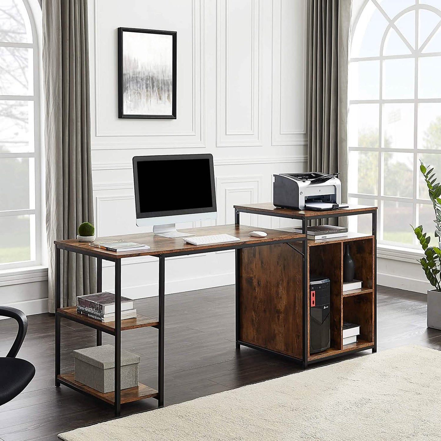 CPU Storage Printer Stand Writing PC Table