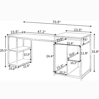 CPU Storage Printer Stand Writing PC Table