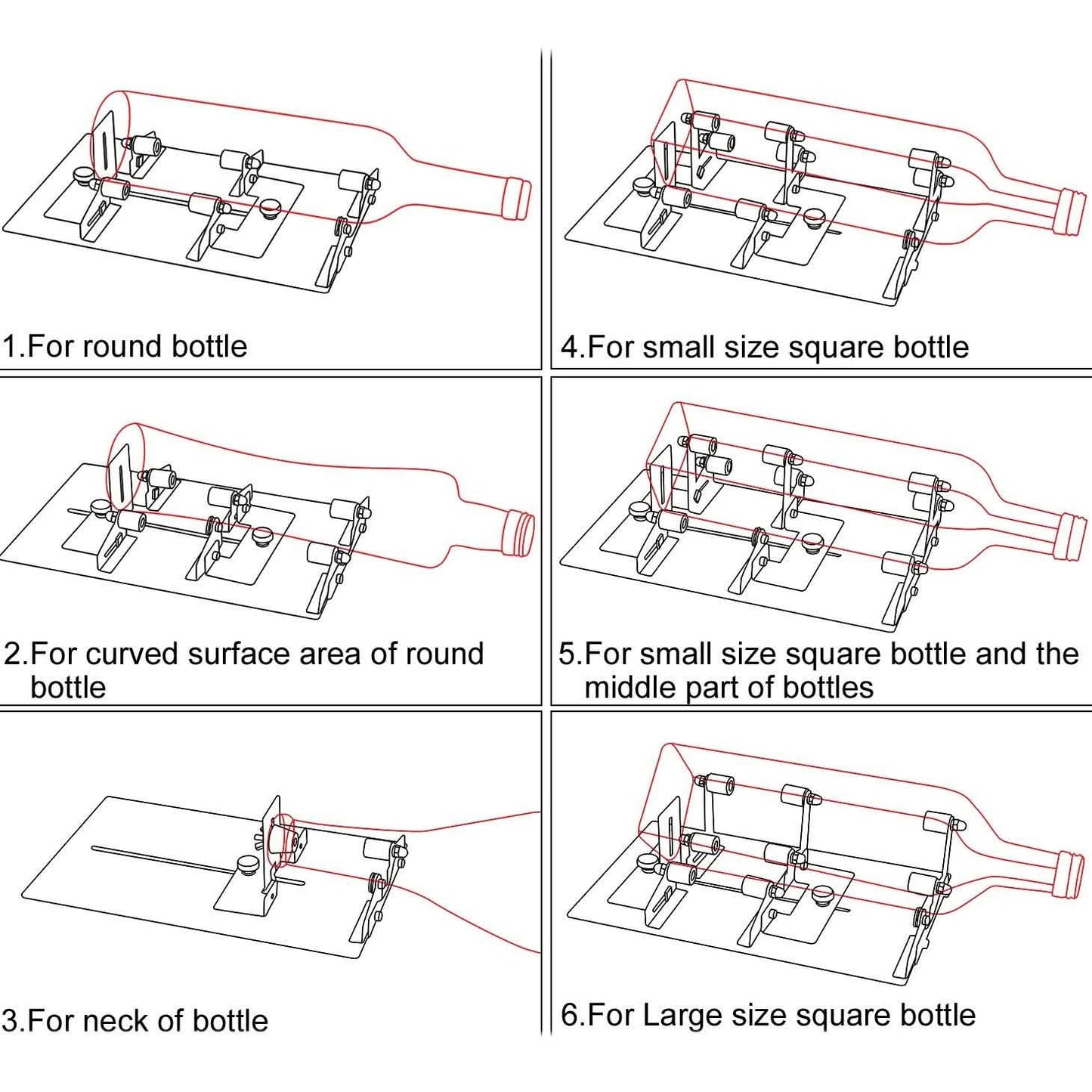 Creative Glass Bottle Cutter Machine for Beer Wine Jar DIY