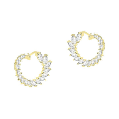 Crescent Moon Earrings Made With Crystals