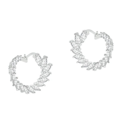Crescent Moon Earrings Made With Crystals