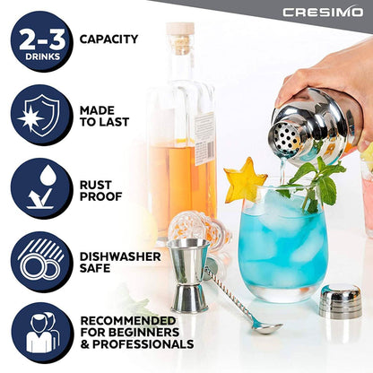 Cresimo 24 Ounce Cocktail Shaker Bar Set