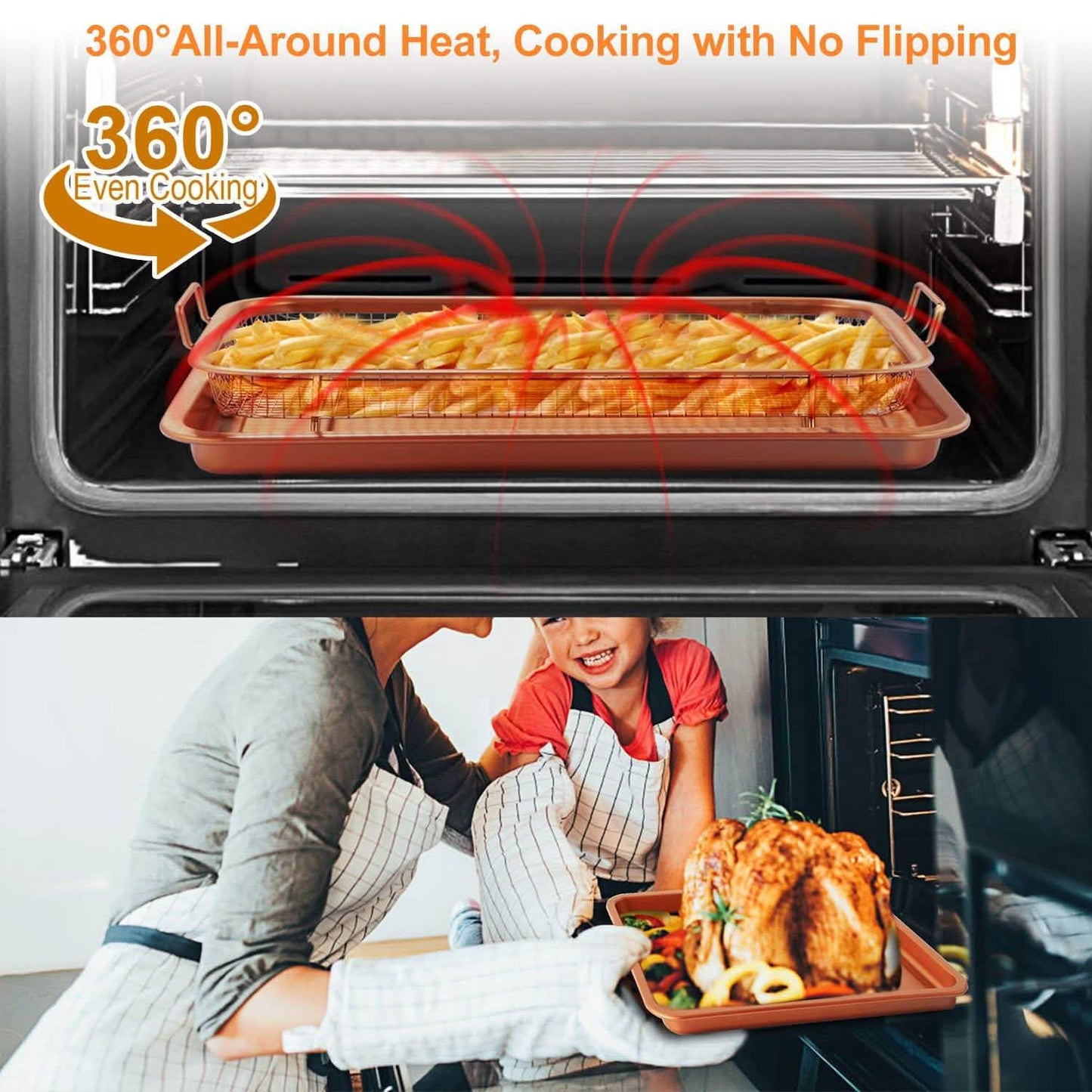 Crispy Tray Set Non Stick Grill Basket