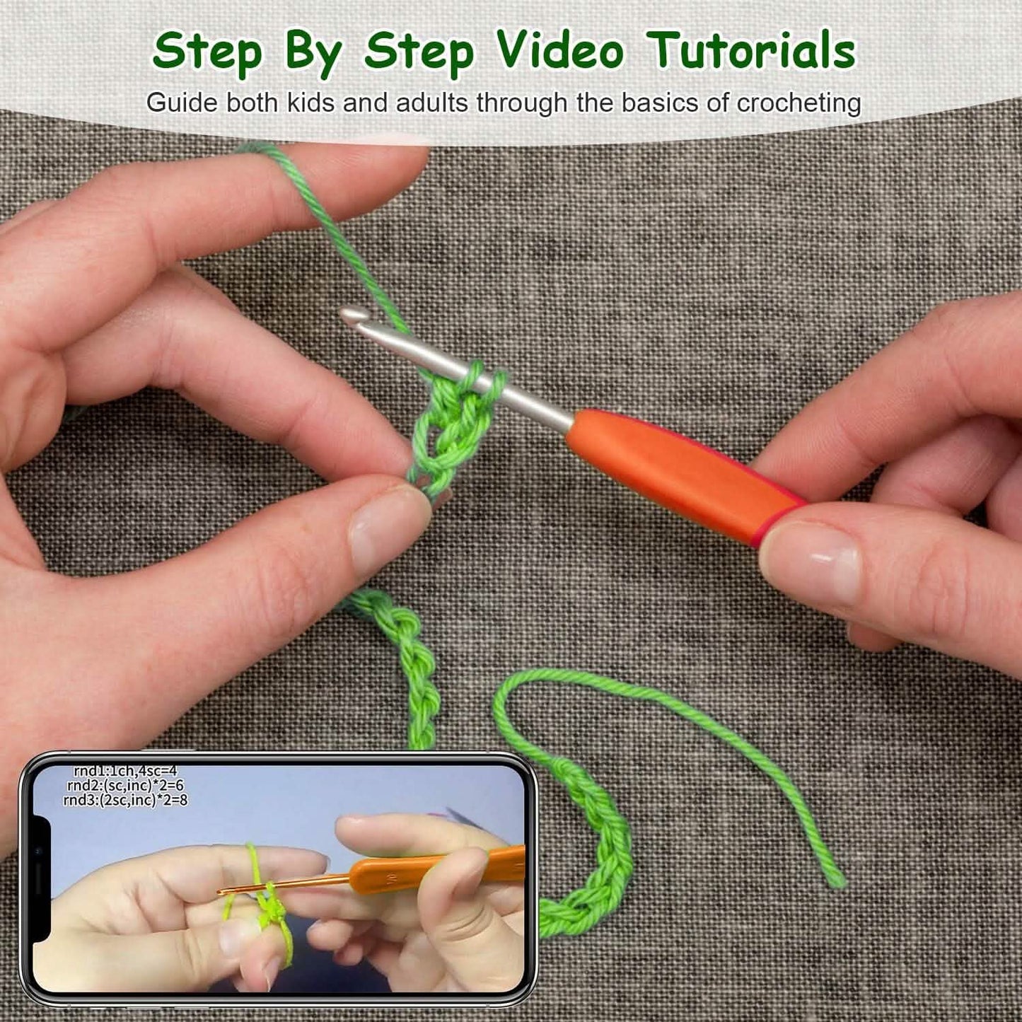 Crochet Kit for Beginners DIY Knitting Supplies