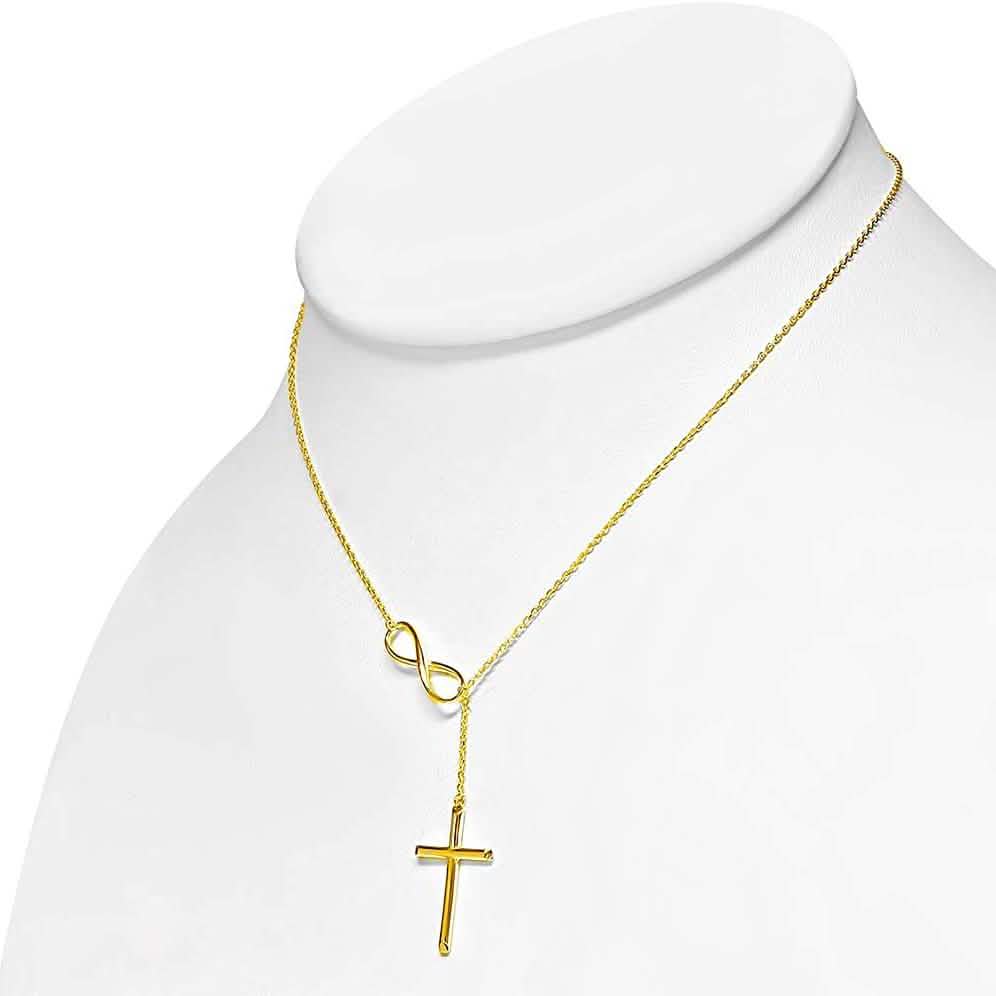 Cross Lariat Necklace