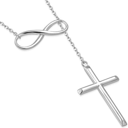 Cross Lariat Necklace