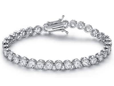 Crown Tennis Bracelet Made with Swarovski Elements