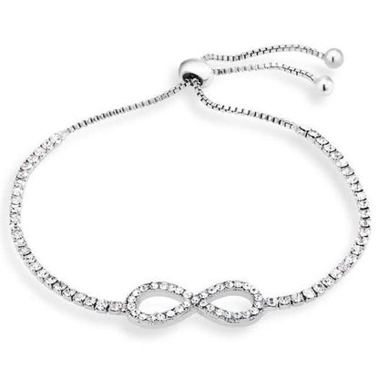 Cubic Zirconia Charm Bracelet - Assorted Sizes