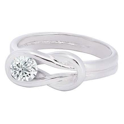 Cubic Zirconia Love Knot Ring