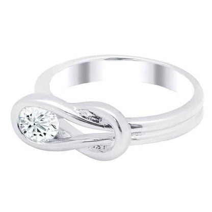 Cubic Zirconia Love Knot Ring