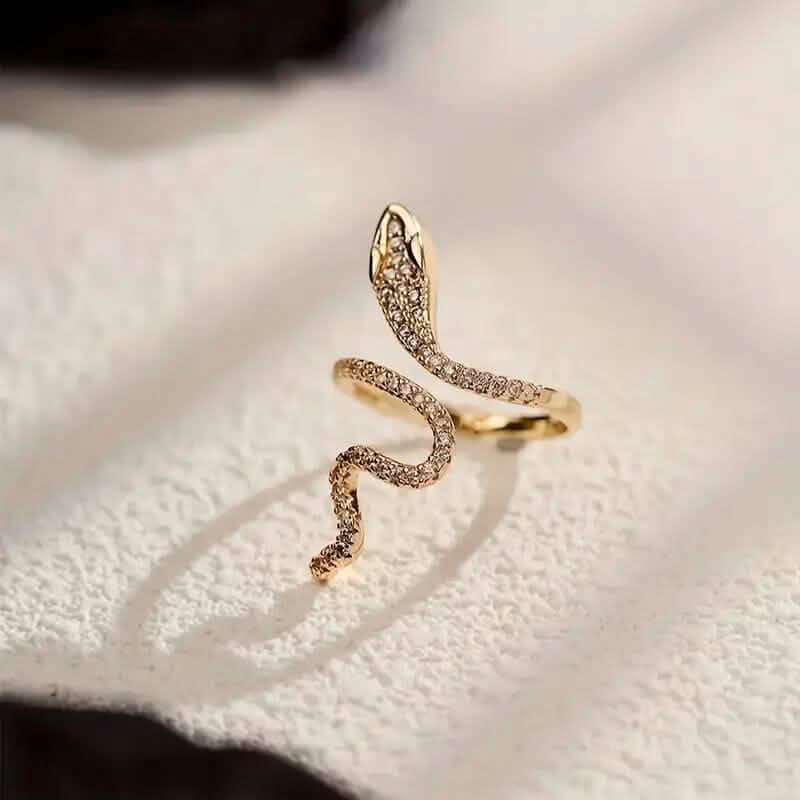 Cubic Zirconia Wrapped Small Snake Opening Adjustable Ring
