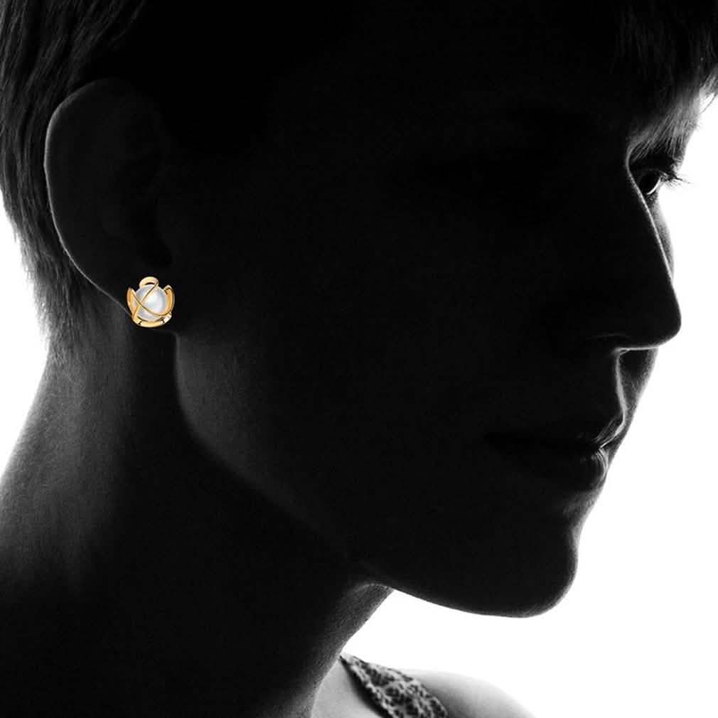 Cultured Freshwater Pearl Cage Earrings