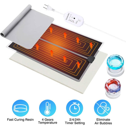 Curing  Machine Silicone Resin Heating Mat with Smart Timer