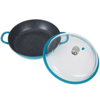 Curtis Stone 4-Quart Cast Aluminum Pan with Glass Lid (Refurbished)