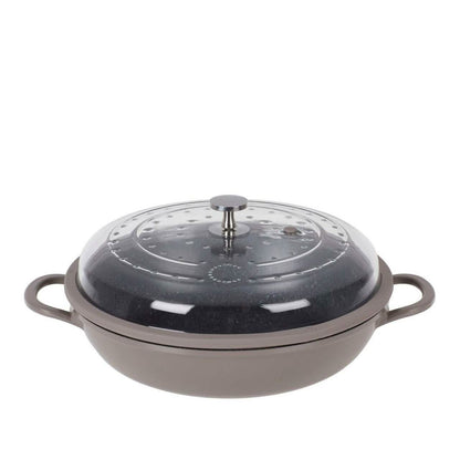 Curtis Stone 4-Quart Cast Aluminum Pan with Glass Lid (Refurbished)